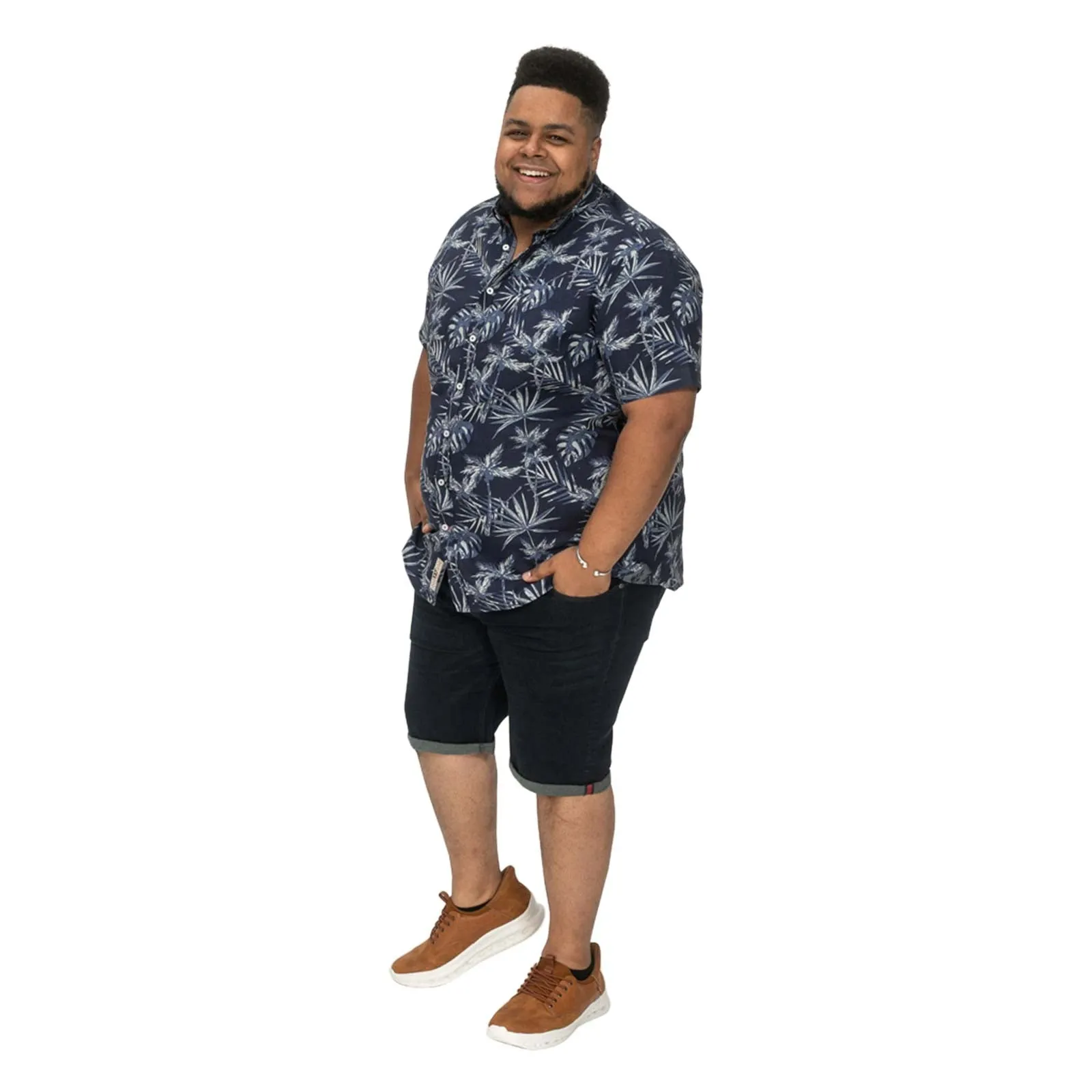 D555 Mens Truro Big & Tall Hawiian Short Sleeve Shirt
