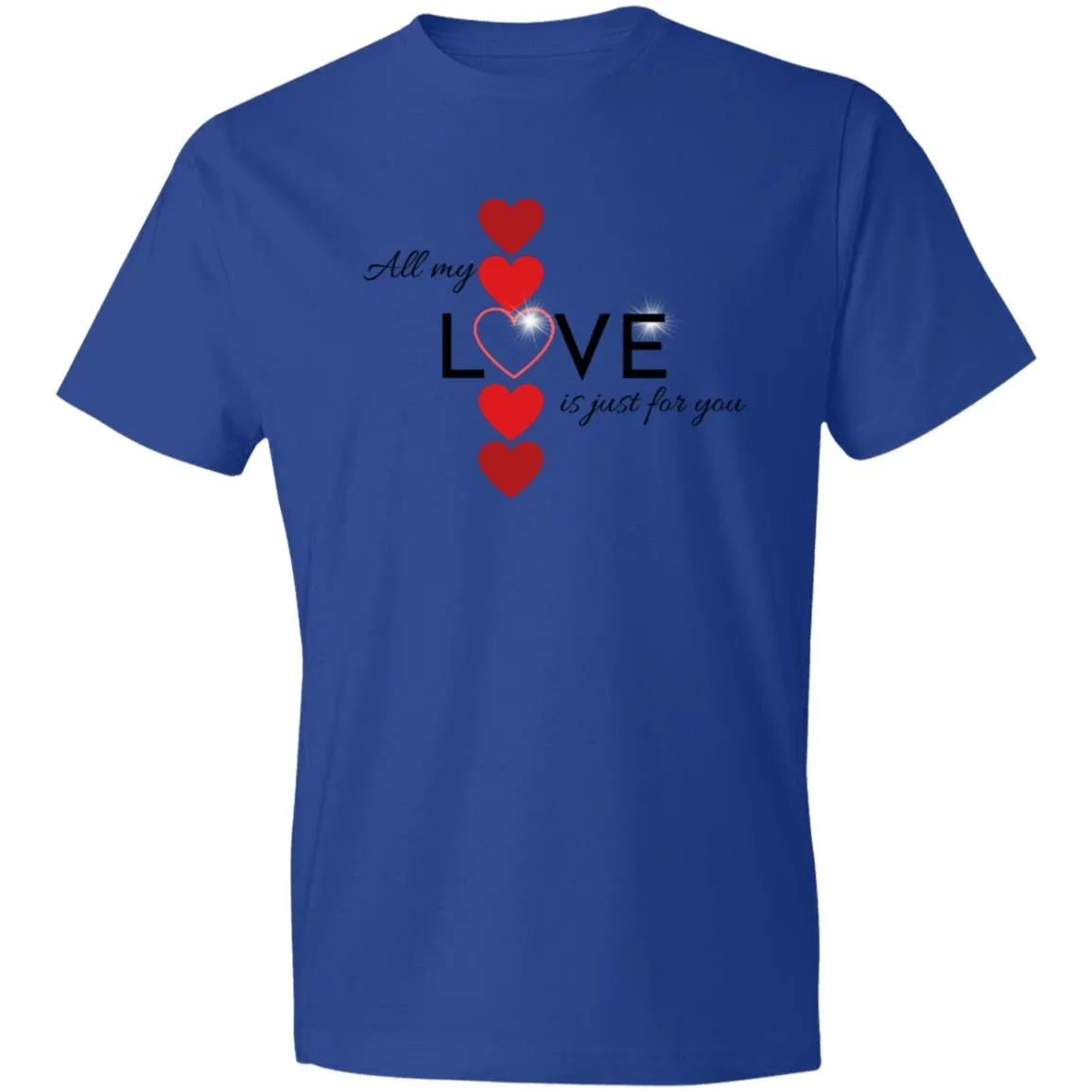 Elegant red hearts no background black t-shirt CLOSEOUT - 980 Lightweight T-Shirt 4.5 oz