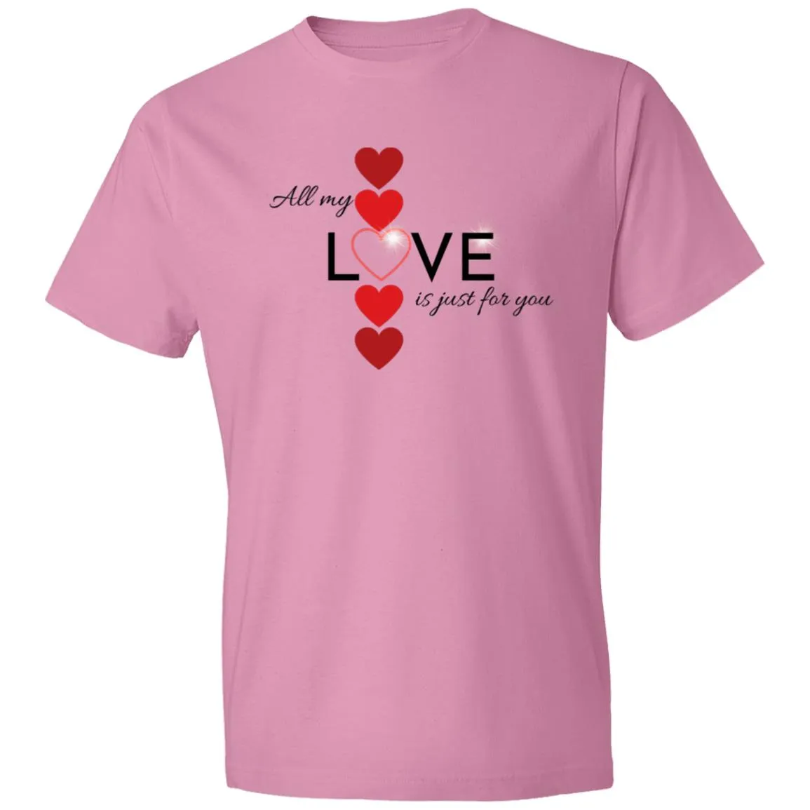 Elegant red hearts no background black t-shirt CLOSEOUT - 980 Lightweight T-Shirt 4.5 oz