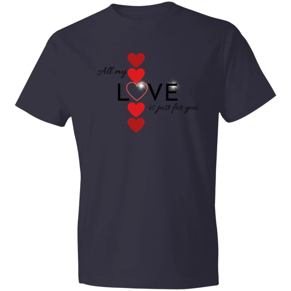 Elegant red hearts no background black t-shirt CLOSEOUT - 980 Lightweight T-Shirt 4.5 oz