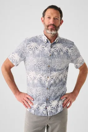 Faherty Short-Sleeve Breeze Shirt in South Palms Print