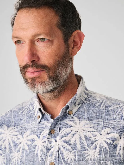 Faherty Short-Sleeve Breeze Shirt in South Palms Print