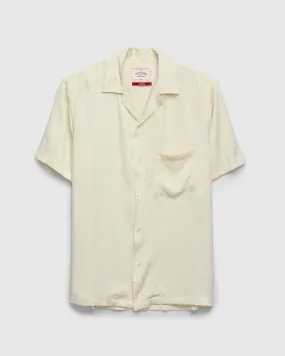 Finger Print Button-Up Shirt in White