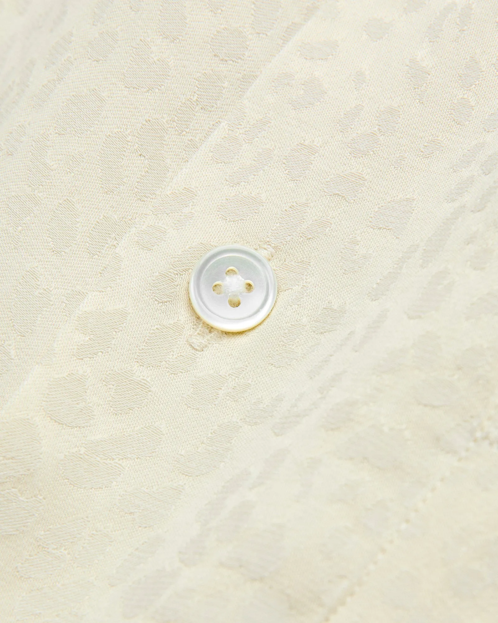 Finger Print Button-Up Shirt in White