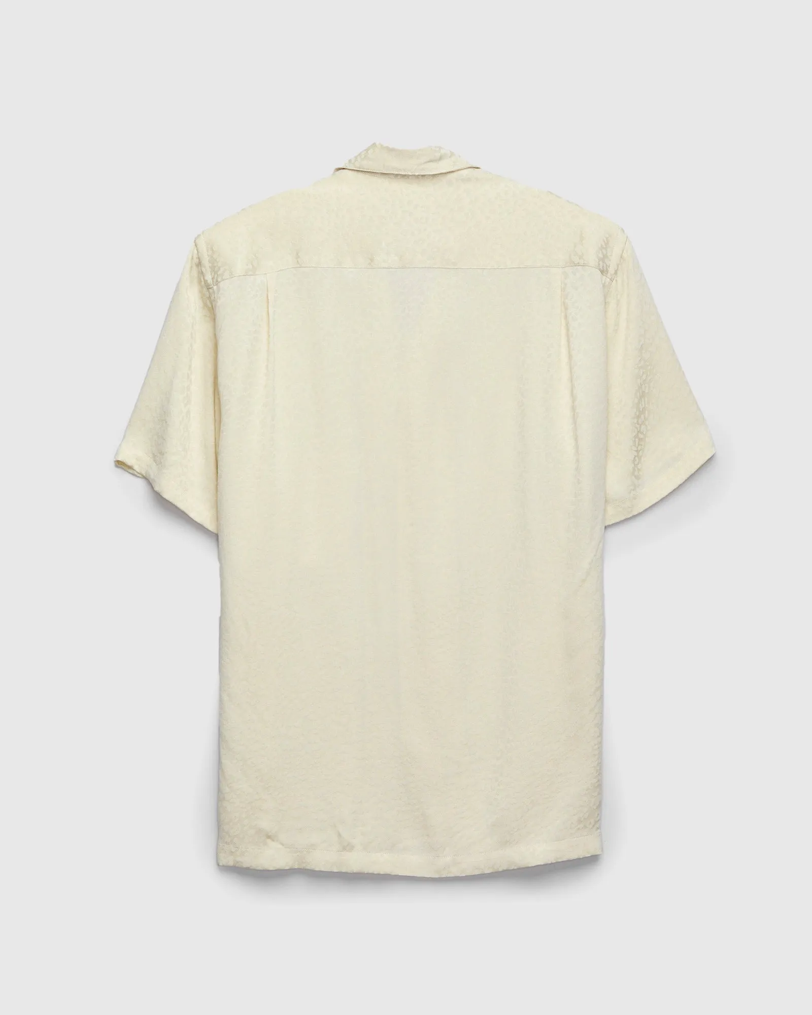 Finger Print Button-Up Shirt in White