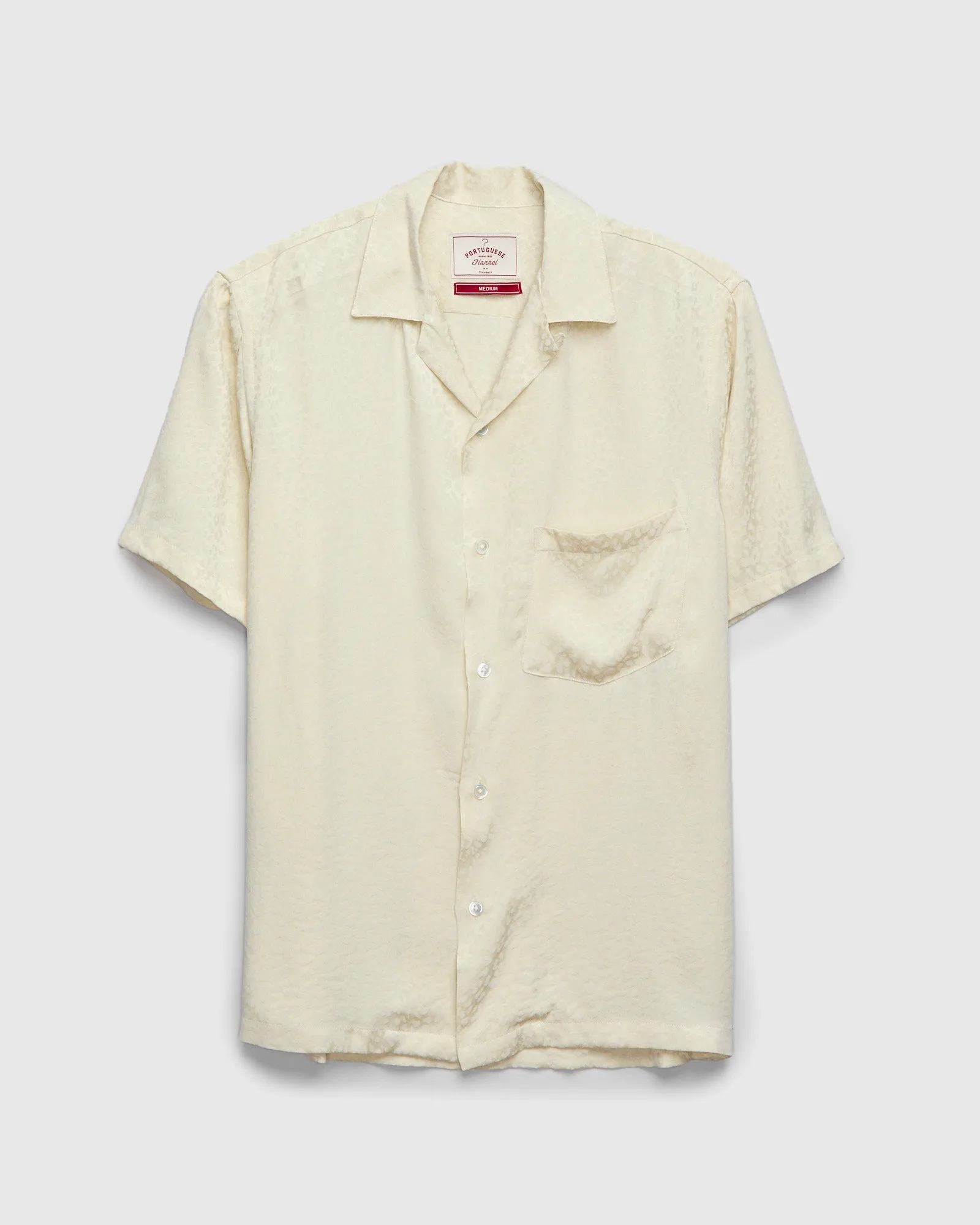 Finger Print Button-Up Shirt in White