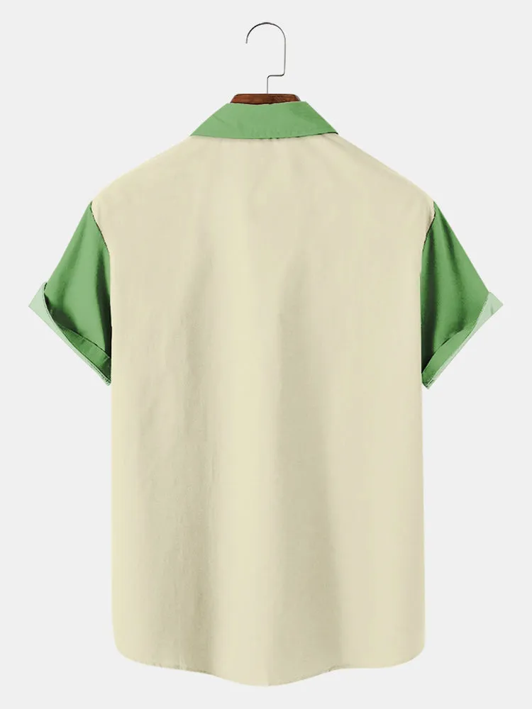 Fydude Men's Abstract cat head stone statue Printed Shirt