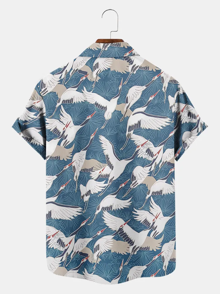 Fydude Men'S Abstract Hawaii Printed Shirt