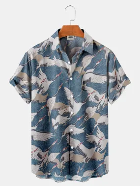 Fydude Men'S Abstract Hawaii Printed Shirt