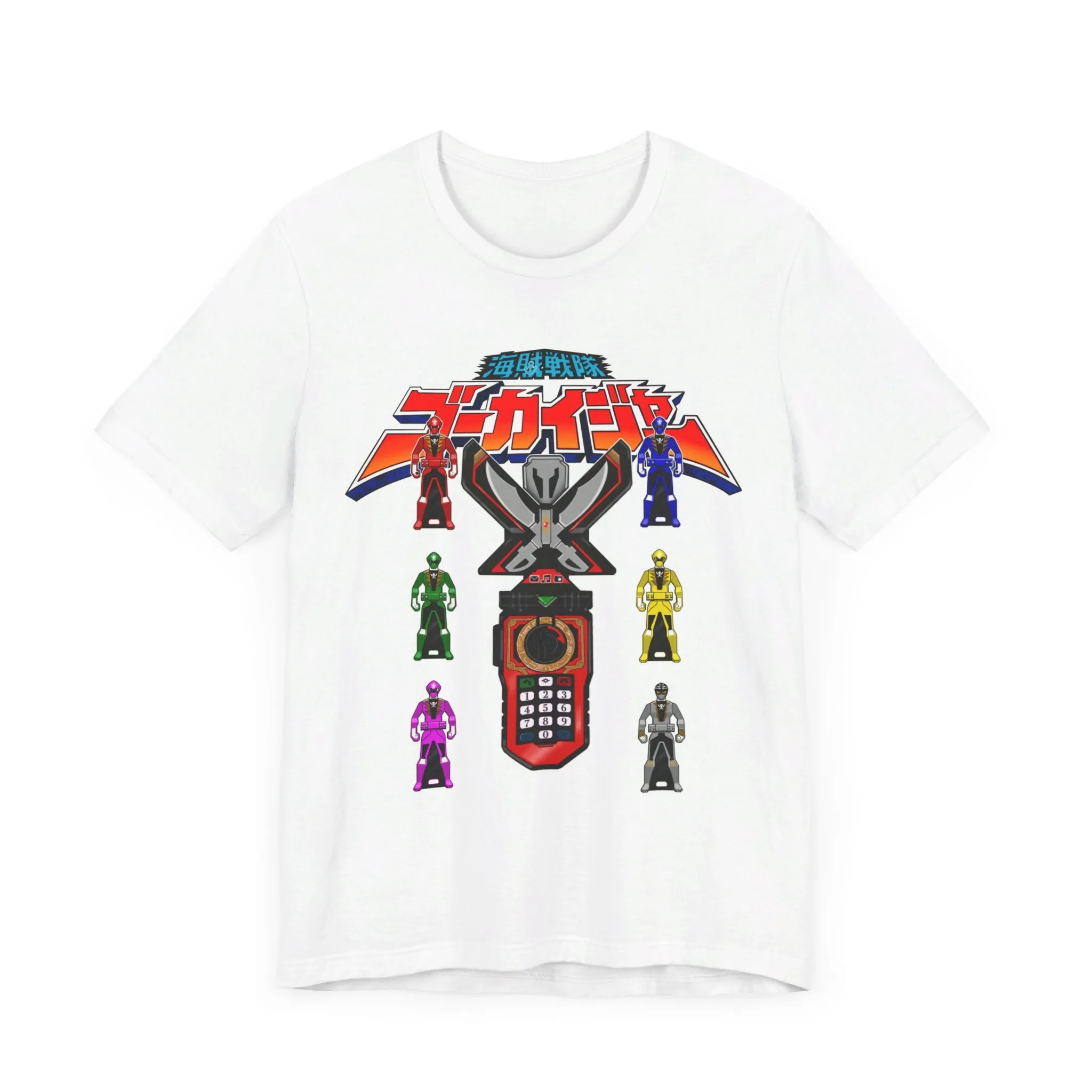 Gokaiger Gokai Change Super Sentai T Shirt Custom Graphic Art Cosplay Shirts Power Rangers Retro Vintage 90s Tee