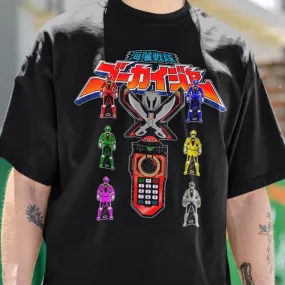 Gokaiger Gokai Change Super Sentai T Shirt Custom Graphic Art Cosplay Shirts Power Rangers Retro Vintage 90s Tee