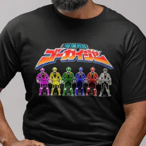 Gokaiger Ranger Keys Super Sentai T Shirt Custom Graphic Art Cosplay Shirts Power Rangers Retro Vintage 90s Tee