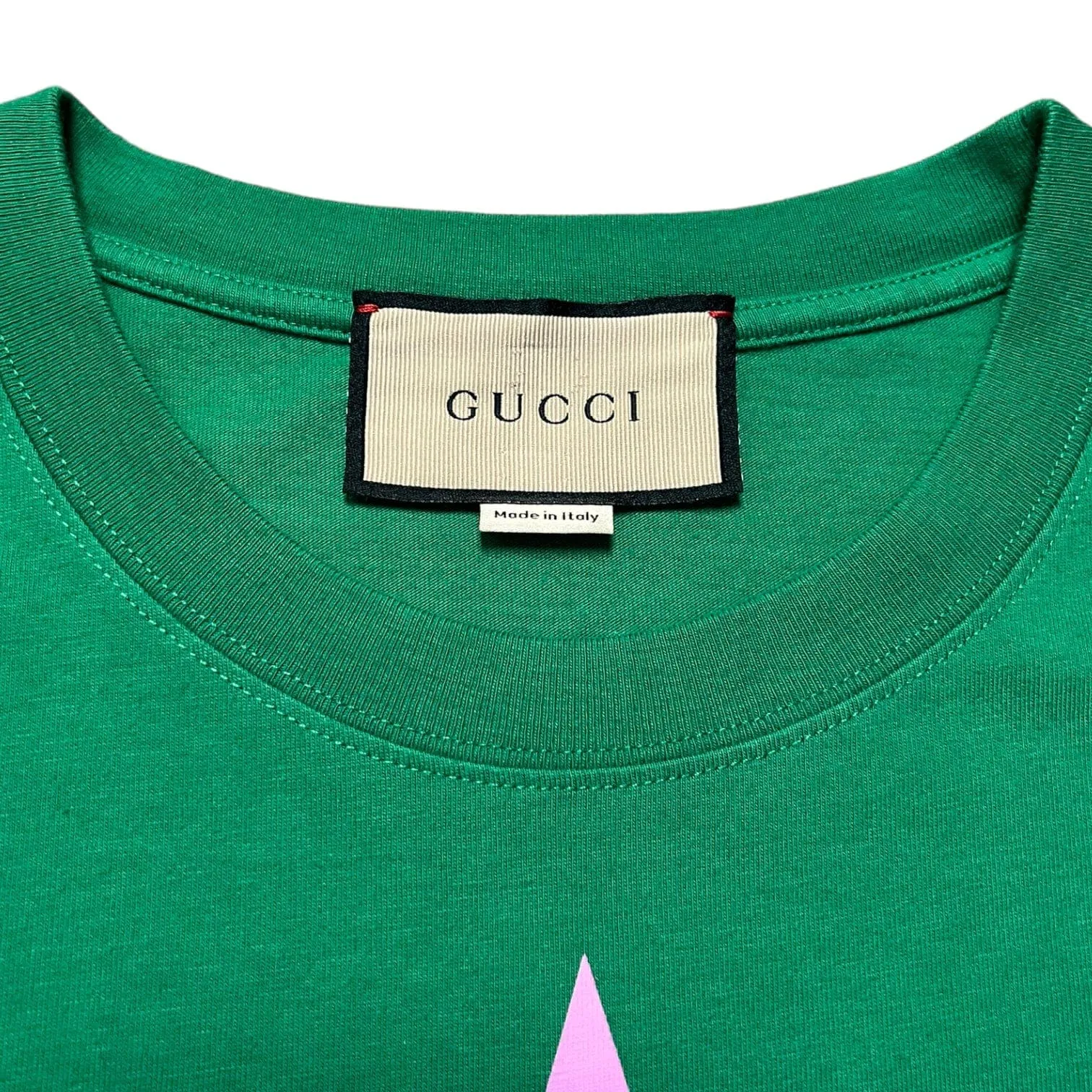 Gucci Interlocking G Star Print Oversized Short Sleeve Tee Shirt Green Pre-Owned