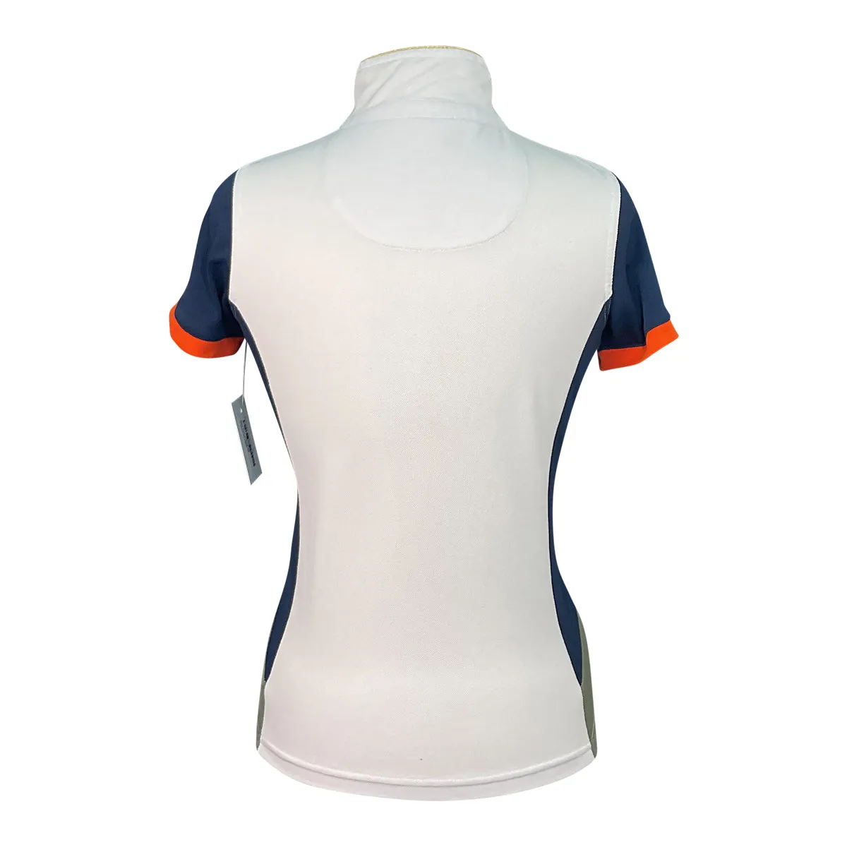 Horseware Technical Zip Polo in White/Navy - Women's Medium