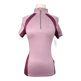 Horseware Women's Aveen Half Zip Short Sleeve Tech Top  in Purple - Women's XS