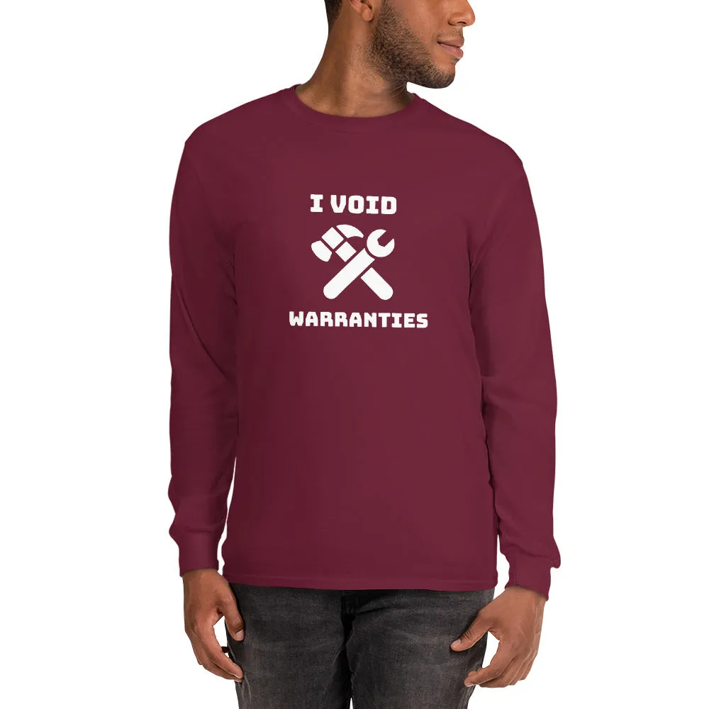 I void warranties - Men’s Long Sleeve Shirt (white text)
