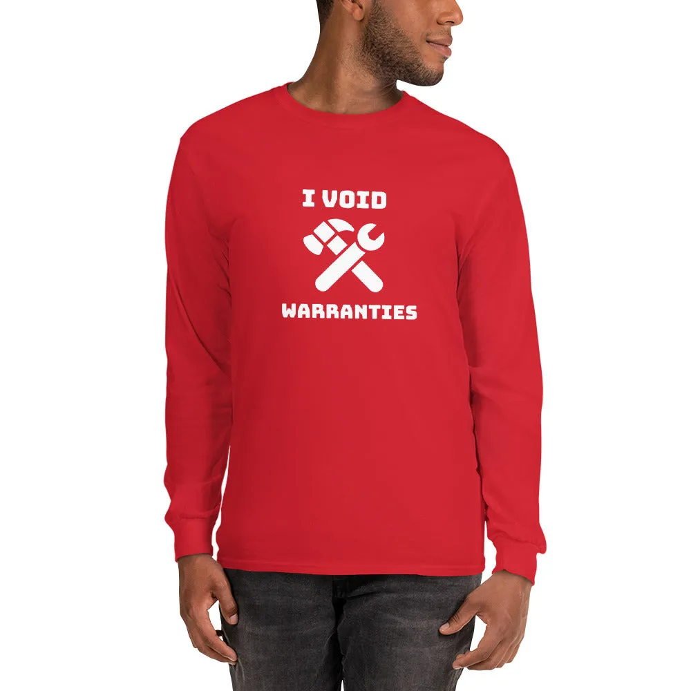 I void warranties - Men’s Long Sleeve Shirt (white text)