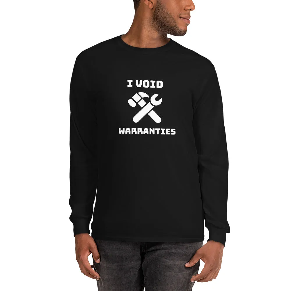 I void warranties - Men’s Long Sleeve Shirt (white text)
