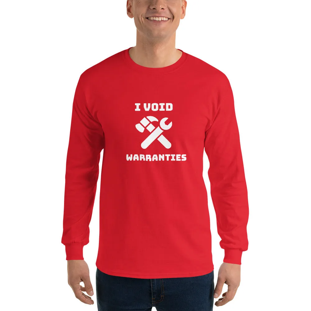 I void warranties - Men’s Long Sleeve Shirt (white text)
