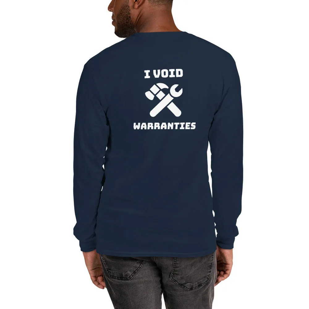I void warranties - Men’s Long Sleeve Shirt (white text)