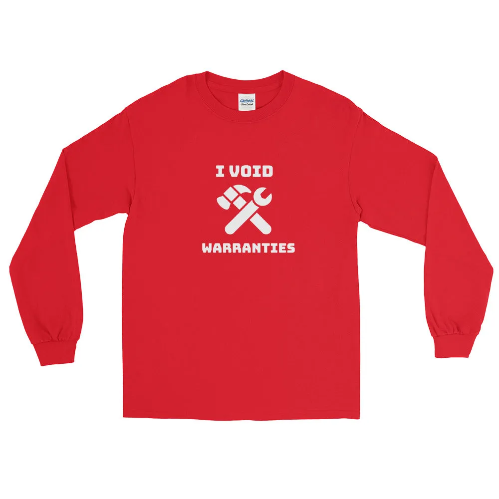 I void warranties - Men’s Long Sleeve Shirt (white text)