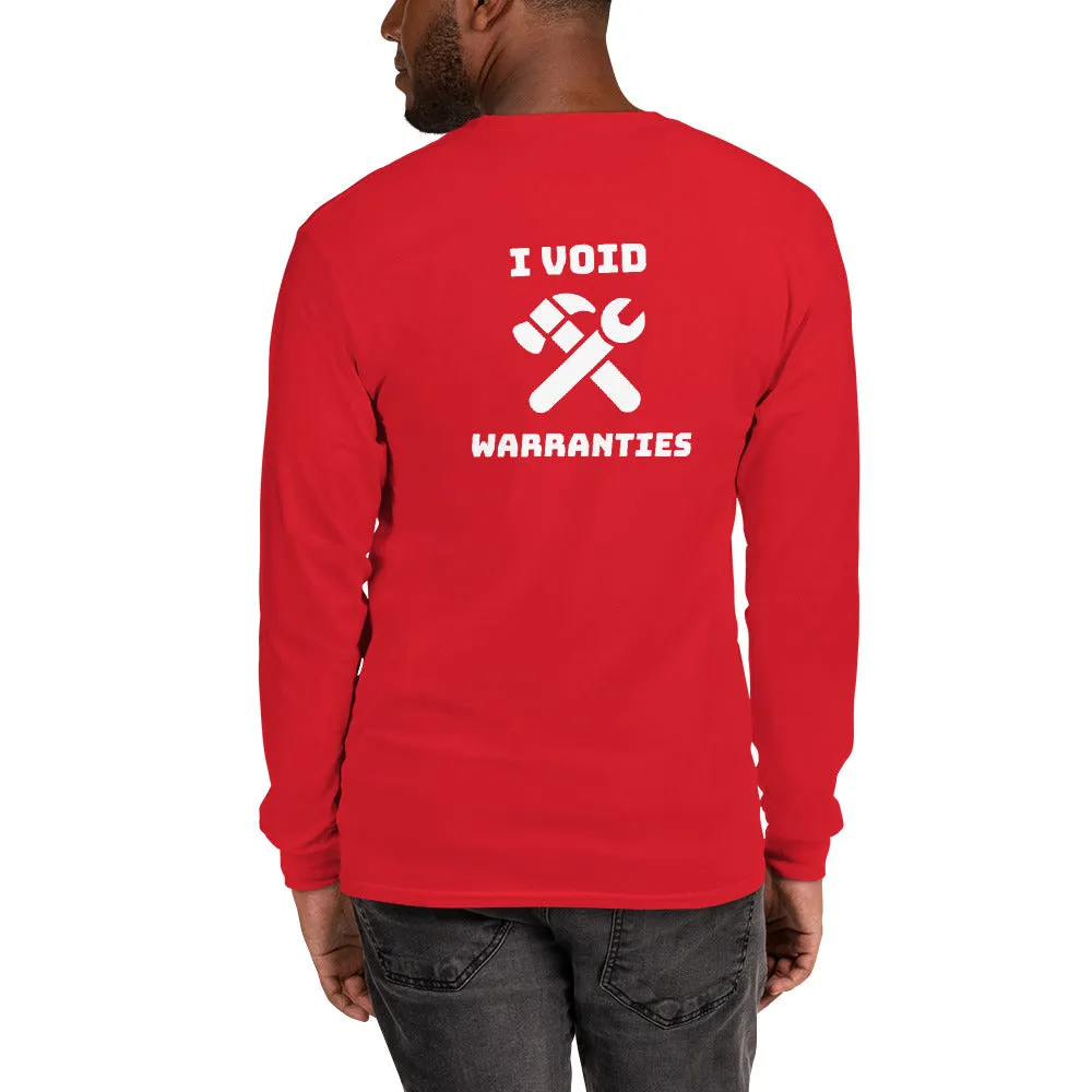 I void warranties - Men’s Long Sleeve Shirt (white text)
