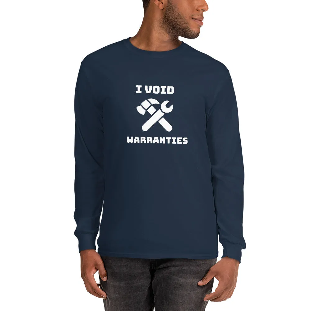 I void warranties - Men’s Long Sleeve Shirt (white text)