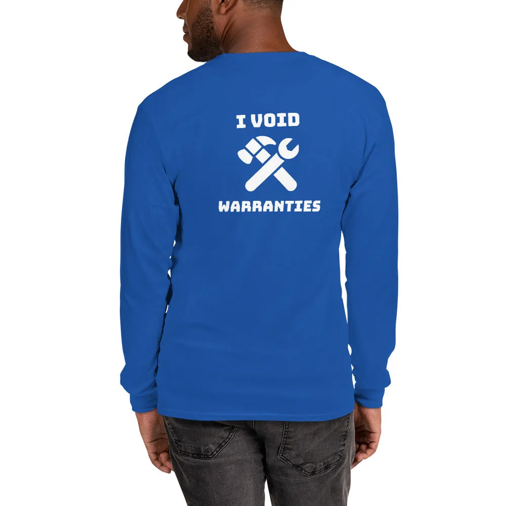 I void warranties - Men’s Long Sleeve Shirt (white text)
