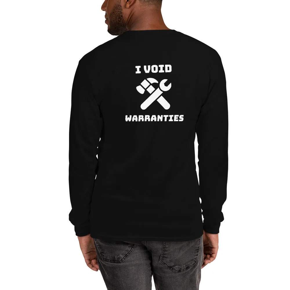 I void warranties - Men’s Long Sleeve Shirt (white text)