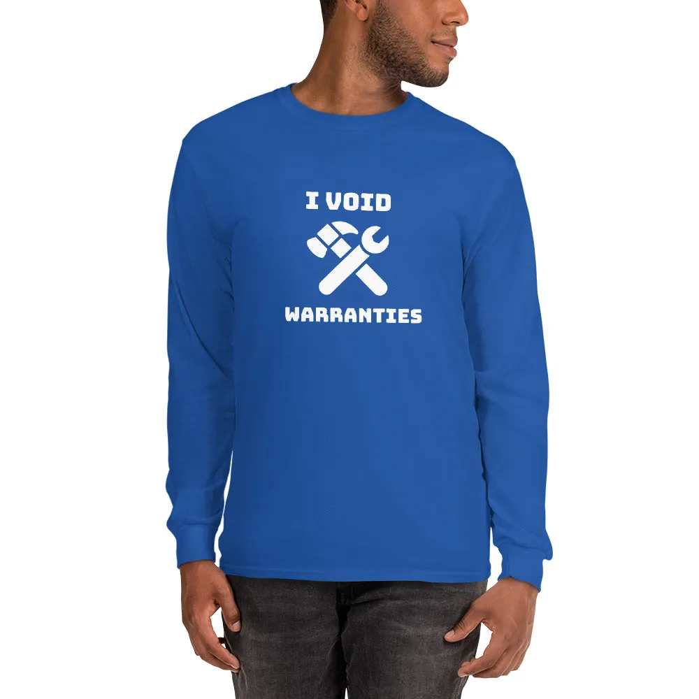 I void warranties - Men’s Long Sleeve Shirt (white text)