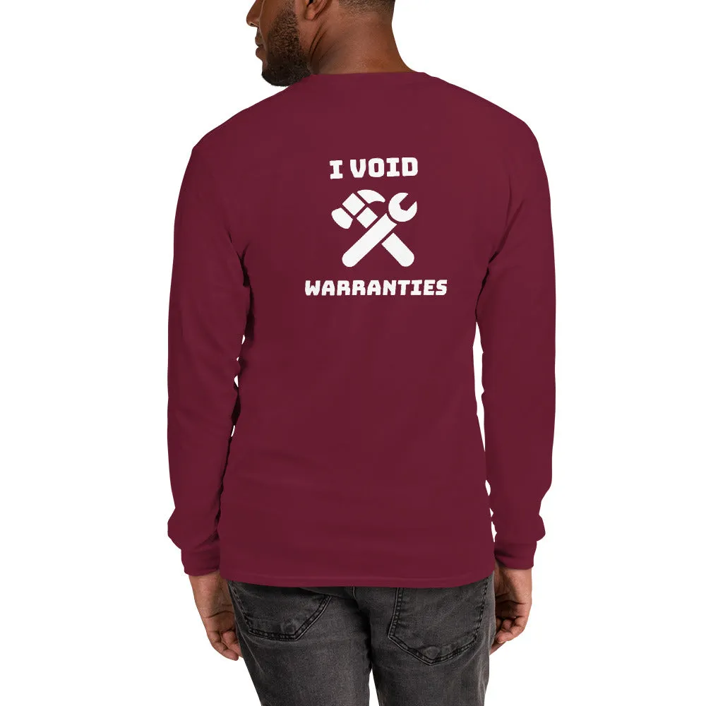 I void warranties - Men’s Long Sleeve Shirt (white text)