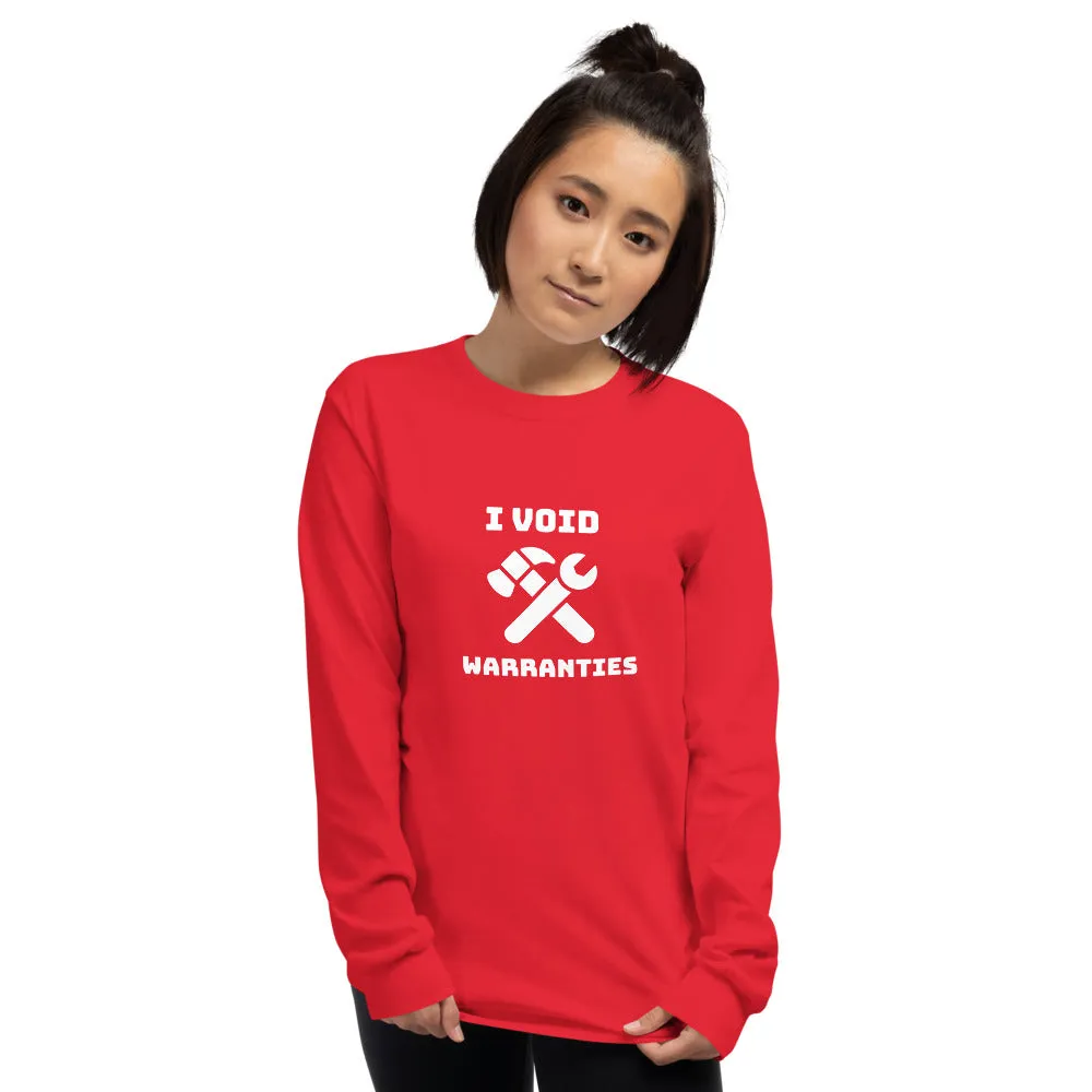 I void warranties - Men’s Long Sleeve Shirt (white text)