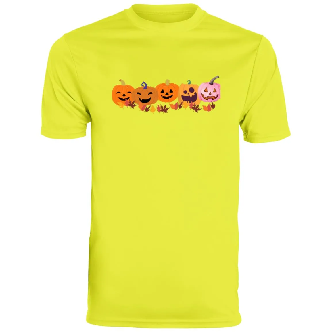 Jack 0 Lanterns in a Row CLOSEOUT --  Men's Moisture-Wicking Tee