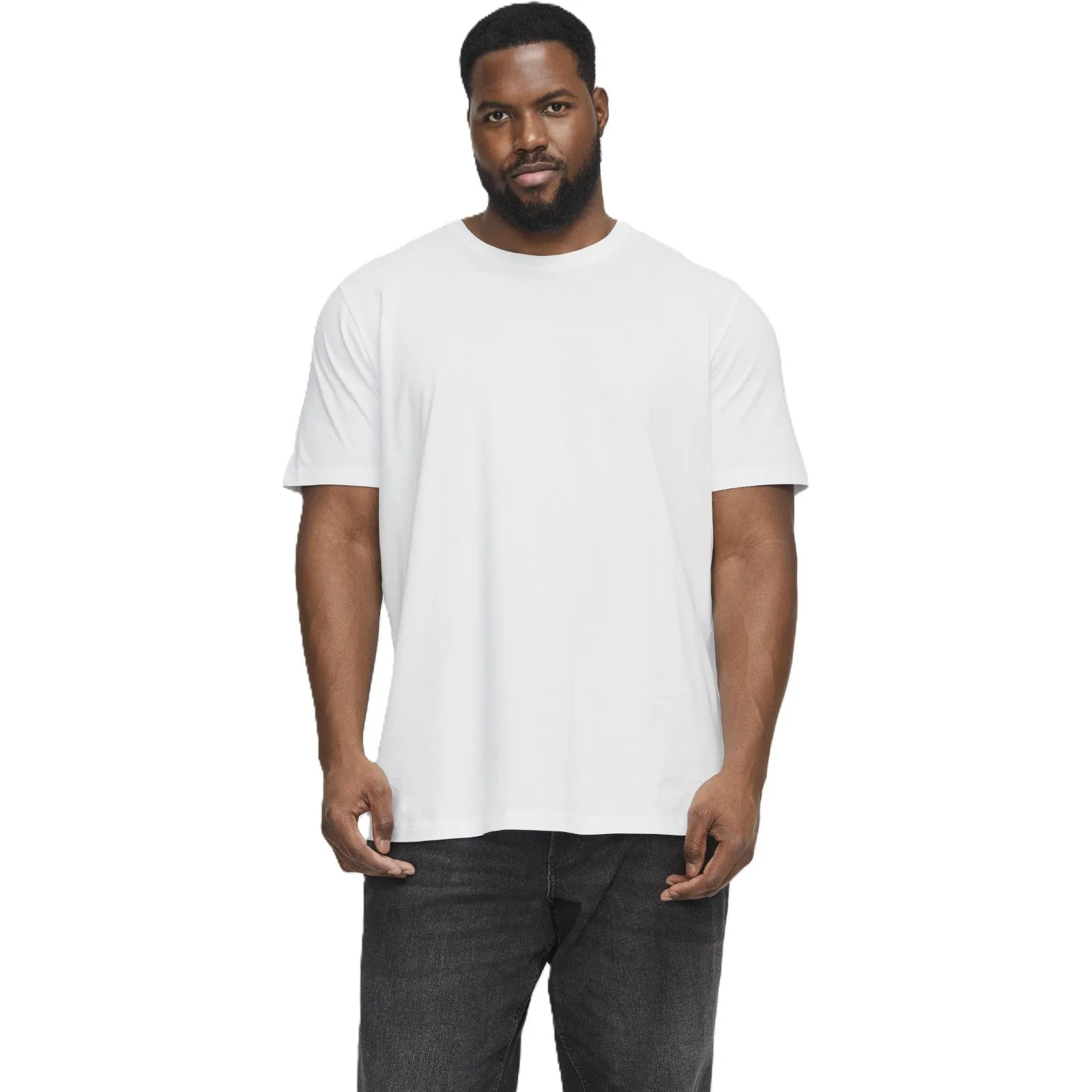 Jack & Jones Mens Organic Basic O-Neck Big & Tall Short Sleeve T-Shirt
