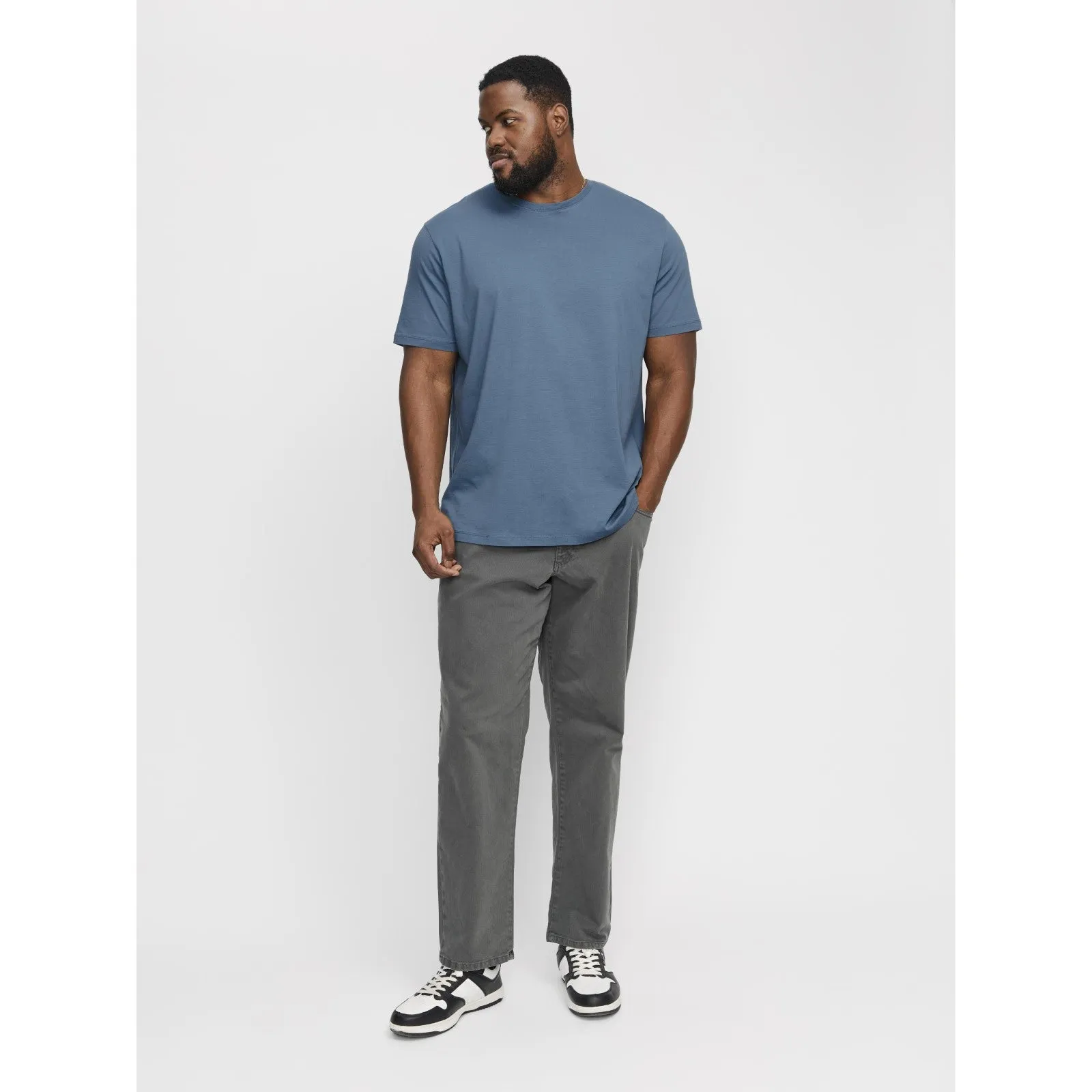 Jack & Jones Mens Organic Basic O-Neck Big & Tall Short Sleeve T-Shirt