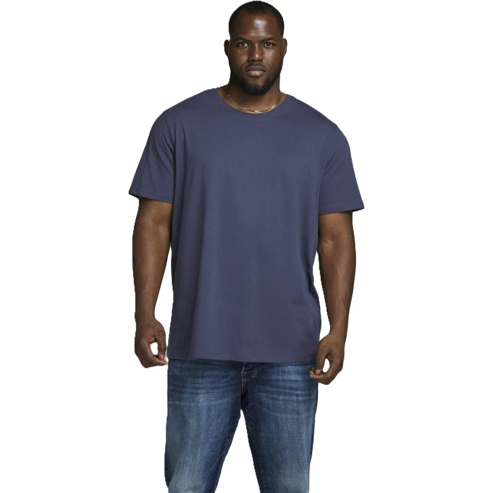 Jack & Jones Mens Organic Basic O-Neck Big & Tall Short Sleeve T-Shirt