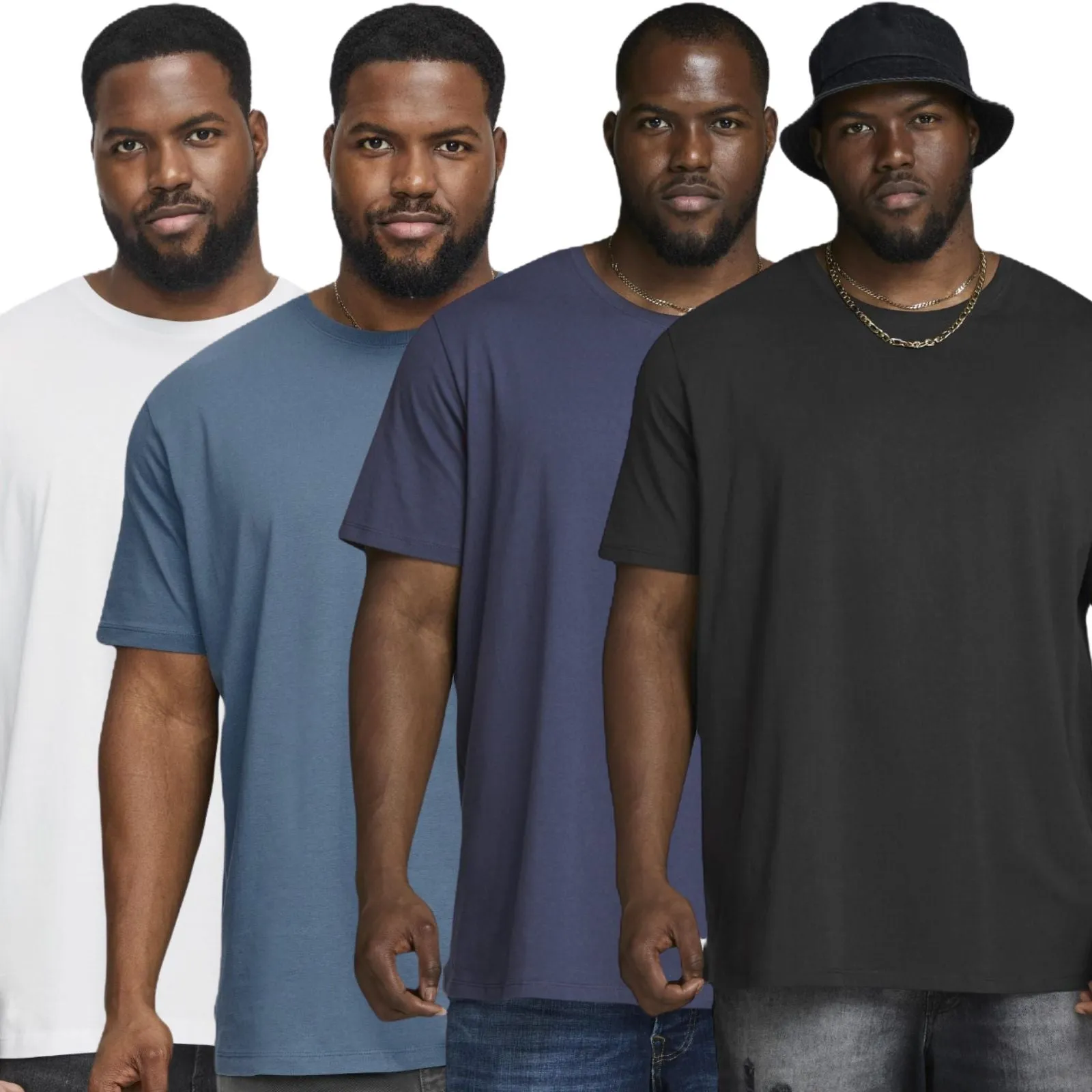 Jack & Jones Mens Organic Basic O-Neck Big & Tall Short Sleeve T-Shirt