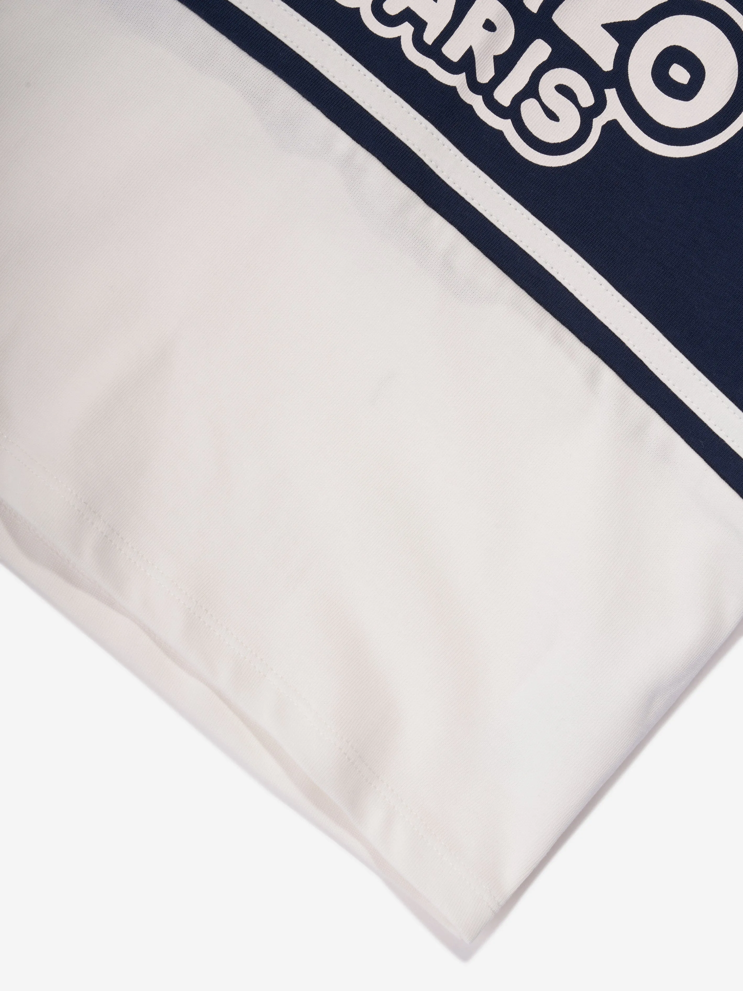KENZO Boys Hooded Logo T-Shirt in Ivory