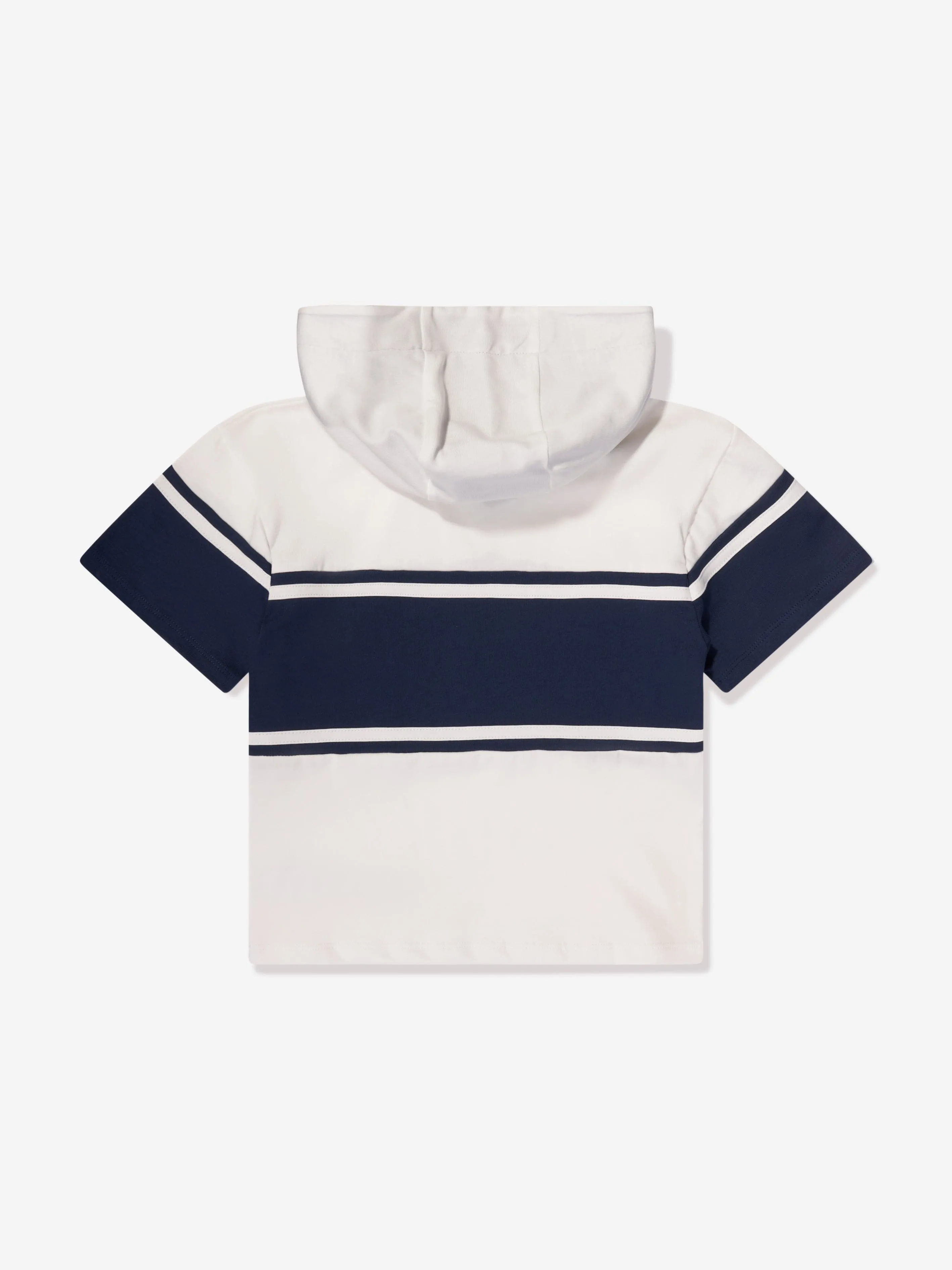 KENZO Boys Hooded Logo T-Shirt in Ivory