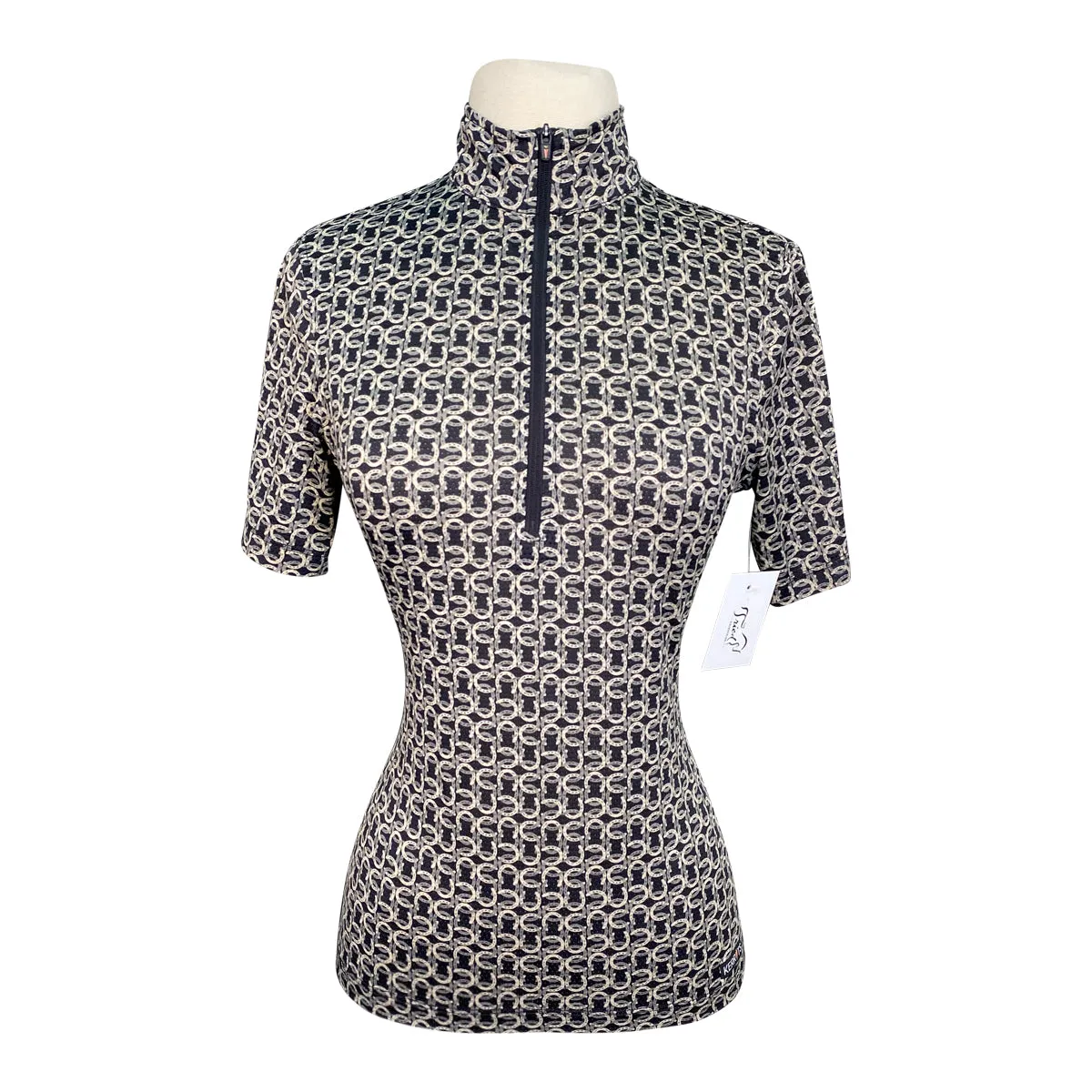 Kerrits 'Ice Fil' Lite Short Sleeve Shirt in Horseshoes - Women's XS