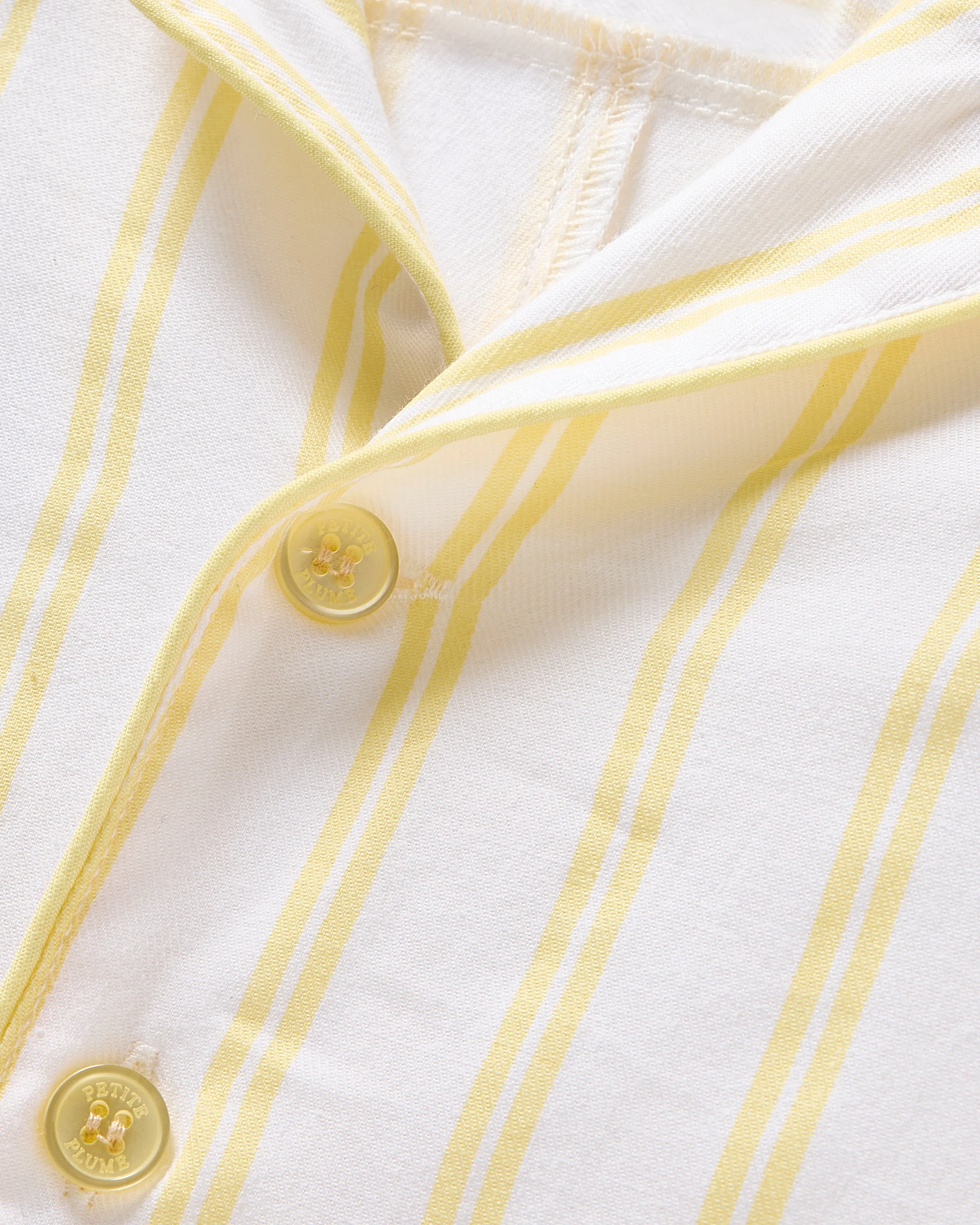 Kid's Twill Short Sleeve Short Set in Sunny Stripe