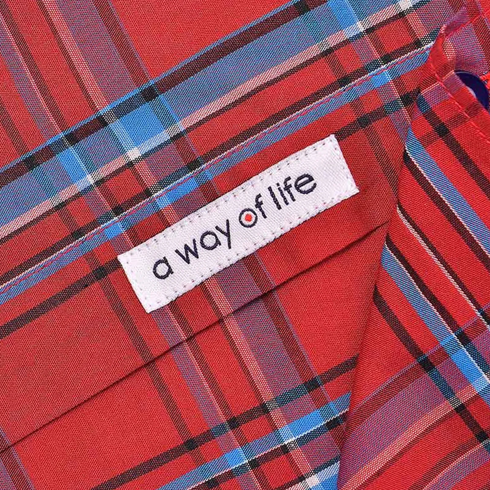 Lambretta Mens Cotton Check Shirt - Red/Blue