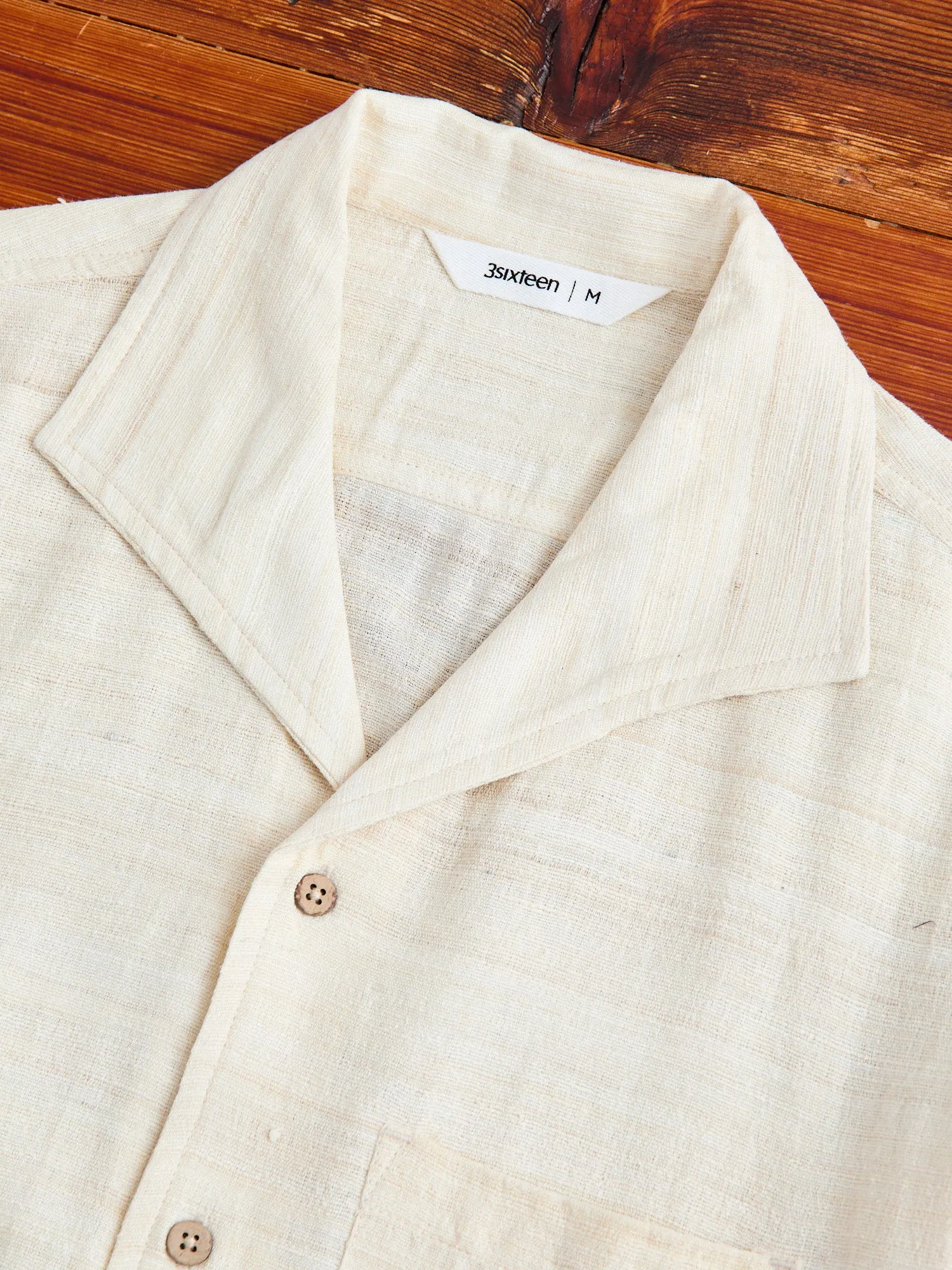 Leisure Shirt in Ivory Handloom Silk