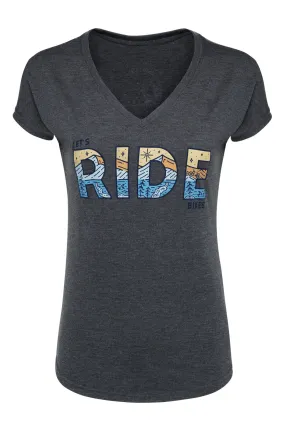 LET'S RIDE BIKES WOMEN'S MTB SHIRT  (HEATHER CHARCOAL)