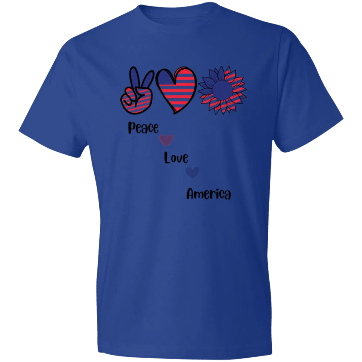 Lightweight T-Shirt -- Peace Love America