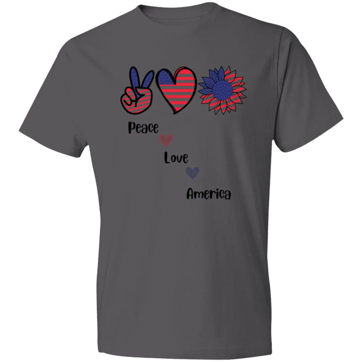 Lightweight T-Shirt -- Peace Love America