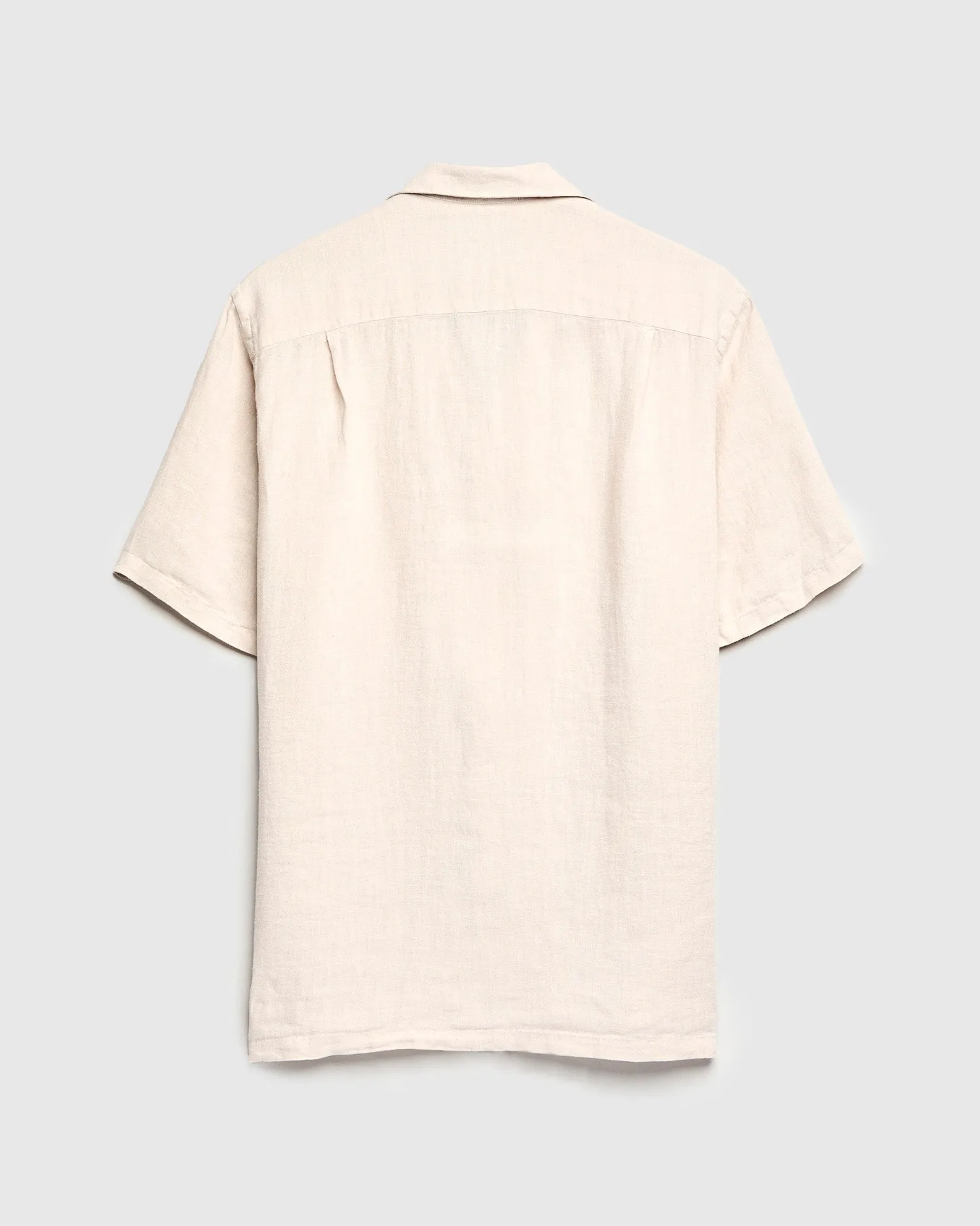 Linen Camp Collar Shirt in Raw