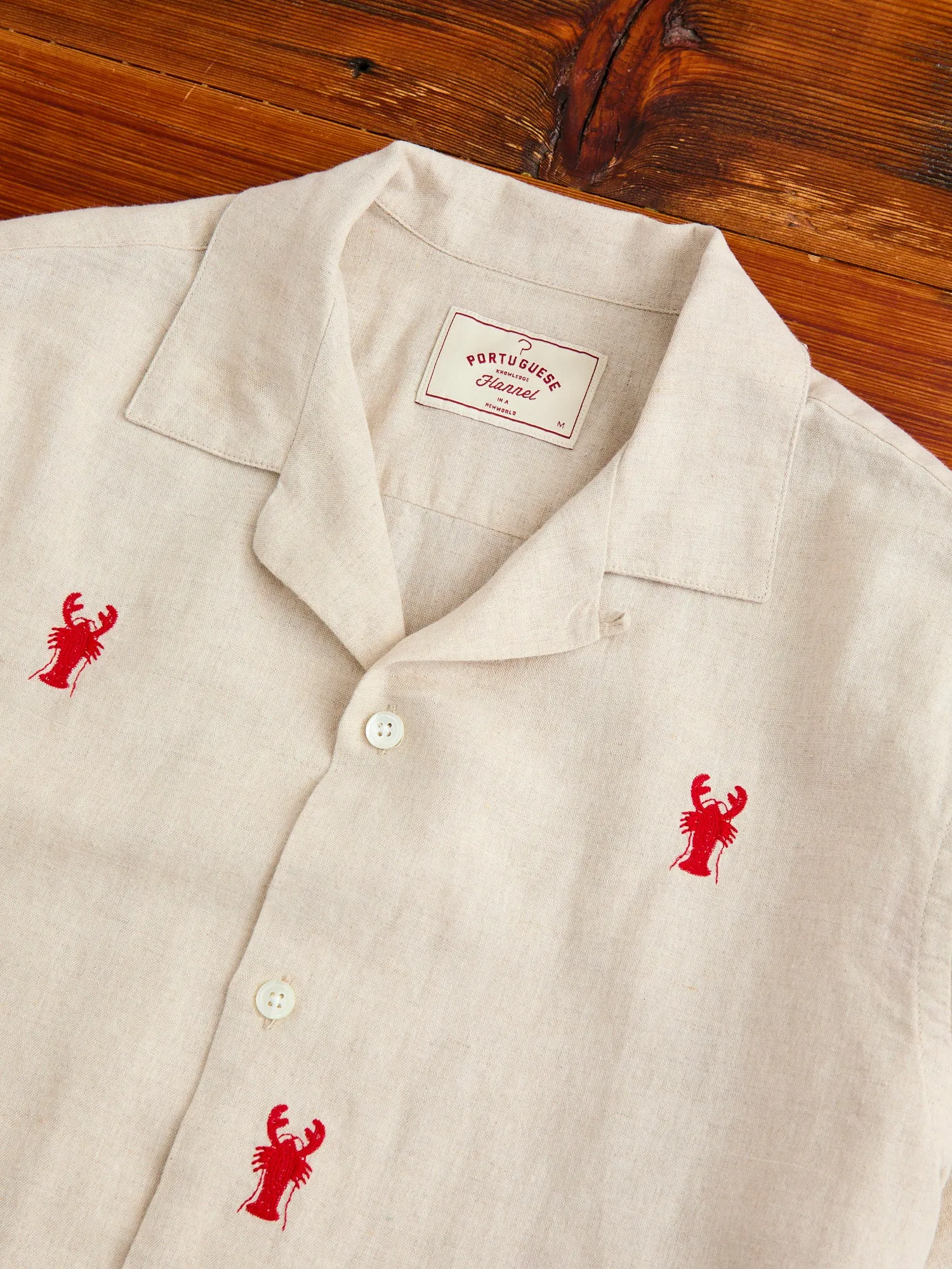 Lobster Button-Up Shirt in White