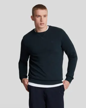 Lyle & Scott Tonal Eagle Crew Neck Sweatshirt/Dark Navy - New AW24