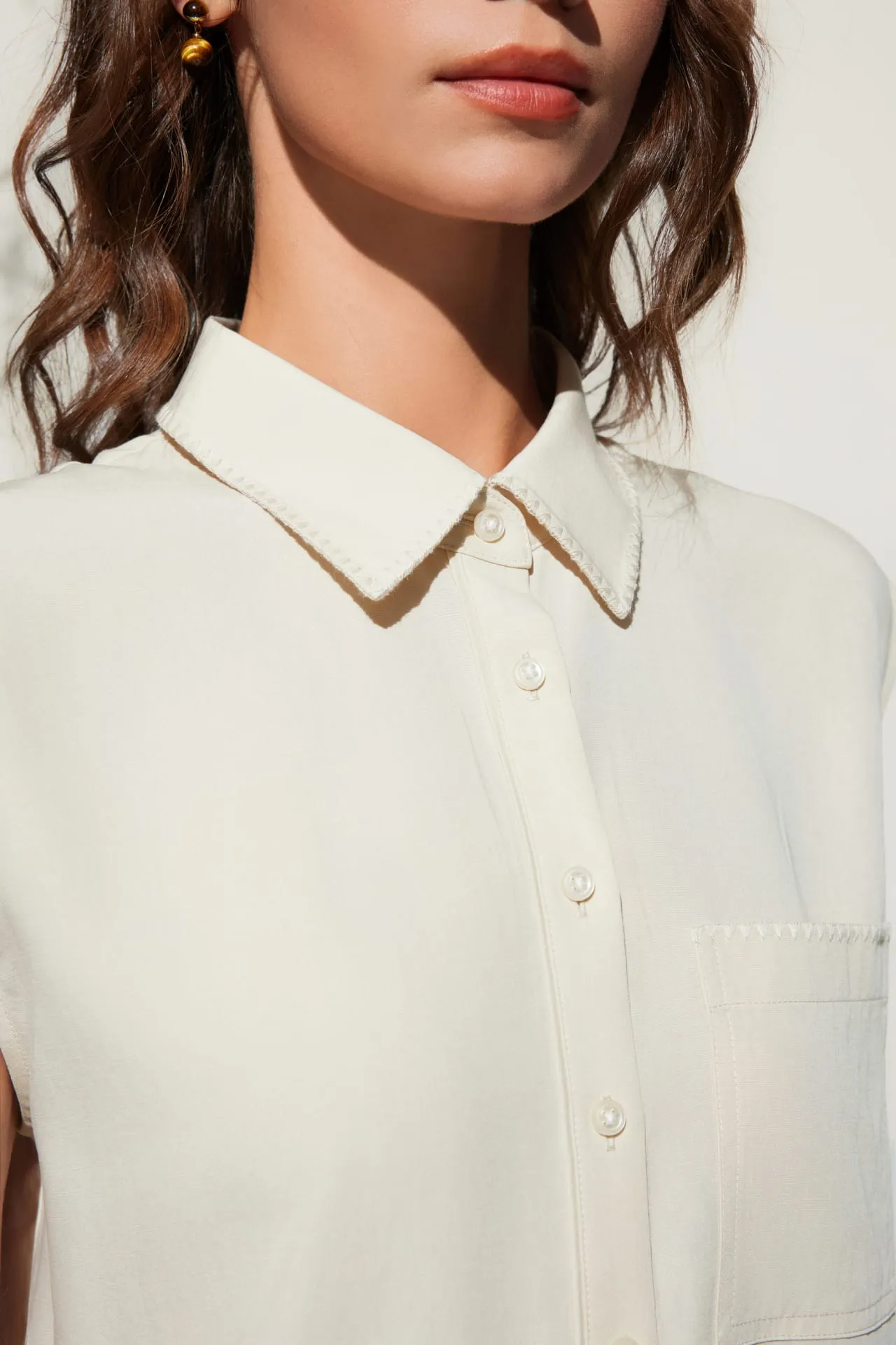 Lyocell Short Sleeve Casual Shirt